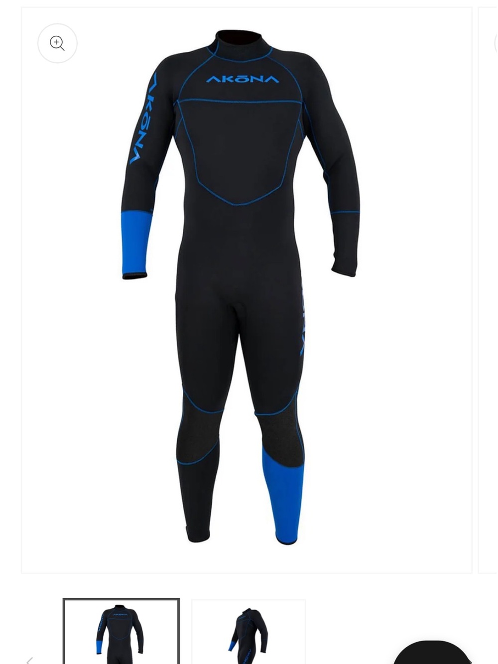 NEW Mens Full-Body Wetsuit - Black/Blue